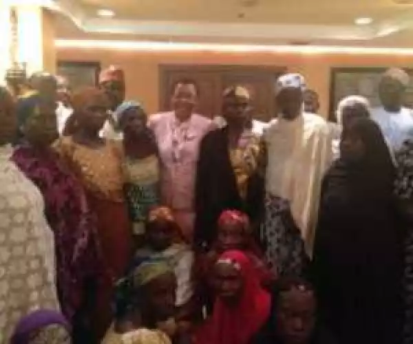 Late Mandela’s Wife Meets Chibok Girls’ Parents In Lagos